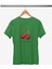 Berry Dayss Kiraz Baskılı / Kadın Çok Renkli T-Shirt %100 Pamuk Regular Fıt Rahat Kalıp 2