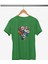 Flowers Head Baskılı / Kadın Çok Renkli T-Shirt %100 Pamuk Regular Fıt Rahat Kalıp 2