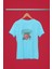 Berry Çilek Baskılı Regular Fıt / Mavi Renk T-Shirt %100 Pamuk 2