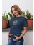 Leoparlı Cherry Baskılı / Kadın Çok Renkli T-Shirt %100 Pamuk Regular Fıt Rahat Kalıp 1