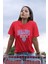 Malıbu Beach Baskılı / Kadın Çok Renkli T-Shirt %100 Pamuk Regular Fıt Rahat Kalıp 1