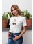 Leoparlı Cherry Baskılı / Kadın Çok Renkli T-Shirt %100 Pamuk Regular Fıt Rahat Kalıp 1