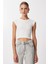 2’li Paket Basic Fitilli Örme Crop Bluz LMX0123 Siyah Ekru 5