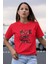 Rock And Roll Baskılı / Kadın Çok Renkli T-Shirt %100 Pamuk Regular Fıt Rahat Kalıp 1