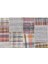 Bej Patchwork Etnik Modern Desenli Yün Hav Toz Vermez Leke Tutmayan Salon Yolluk Mutfak El Dokuma Halı 3