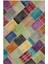 Iskece Bej Patchwork Etnik Modern Desenli Yün Hav Toz Vermez Leke Tutmayan Salon Yolluk Mutfak El Dokuma Halı 1