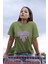 Malıbu Beach Baskılı / Kadın Çok Renkli T-Shirt %100 Pamuk Regular Fıt Rahat Kalıp 1