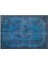 Mavi Göbekli Yün Modern Desenli Yün Hav Toz Vermez Leke Tutmayan Salon Yolluk Mutfak El Dokuma Halı 1