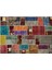 Bej Patchwork Etnik Modern Desenli Yün Hav Toz Vermez Leke Tutmayan Salon Yolluk Mutfak El Dokuma Halı 1
