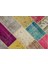 Iskece Bej Patchwork Etnik Modern Desenli Yün Hav Toz Vermez Leke Tutmayan Salon Yolluk Mutfak El Dokuma Halı 5