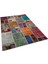 Bej Patchwork Etnik Modern Desenli Yün Hav Toz Vermez Leke Tutmayan Salon Yolluk Mutfak El Dokuma Halı 3
