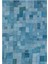 Teselya Mavi Patchwork Etnik Modern Desenli Yün Hav Toz Vermez Leke Tutmayan Salon Yolluk Mutfak El Dokuma Halı 1