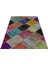 Iskece Bej Patchwork Etnik Modern Desenli Yün Hav Toz Vermez Leke Tutmayan Salon Yolluk Mutfak El Dokuma Halı 3