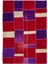 Teselya Pembe Patchwork Etnik Modern Desenli Yün Hav Toz Vermez Leke Tutmayan Salon Yolluk Mutfak El Dokuma Halı 1