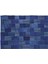 Mavi Patchwork Etnik Modern Desenli Yün Hav Toz Vermez Leke Tutmayan Salon Yolluk Mutfak El Dokuma Halı 1