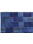 Mavi Patchwork Etnik Modern Desenli Yün Hav Toz Vermez Leke Tutmayan Salon Yolluk Mutfak El Dokuma Halı 2
