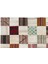 Bej Patchwork Etnik Modern Desenli Yün Hav Toz Vermez Leke Tutmayan Salon Yolluk Mutfak El Dokuma Halı 2