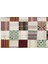 Bej Patchwork Etnik Modern Desenli Yün Hav Toz Vermez Leke Tutmayan Salon Yolluk Mutfak El Dokuma Halı 4