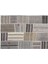 Kahverengi Patchwork Etnik Modern Desenli Yün Hav Toz Vermez Leke Tutmayan Salon Yolluk Mutfak El Dokuma Halı 1