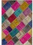 Iskece Bej Patchwork Etnik Modern Desenli Yün Hav Toz Vermez Leke Tutmayan Salon Yolluk Mutfak El Dokuma Halı 1