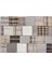 Kahverengi Patchwork Etnik Modern Desenli Yün Hav Toz Vermez Leke Tutmayan Salon Yolluk Mutfak El Dokuma Halı 1