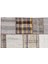 Kahverengi Patchwork Etnik Modern Desenli Yün Hav Toz Vermez Leke Tutmayan Salon Yolluk Mutfak El Dokuma Halı 2