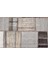 Kahverengi Patchwork Etnik Modern Desenli Yün Hav Toz Vermez Leke Tutmayan Salon Yolluk Mutfak El Dokuma Halı 5