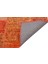 Turuncu Eskitme Etnik Modern Desenli Yün Hav Toz Vermez Leke Tutmayan Salon Yolluk Mutfak El Dokuma Halı 2