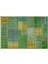 Yeşil Patchwork Etnik Modern Desenli Yün Hav Toz Vermez Leke Tutmayan Salon Yolluk Mutfak El Dokuma Halı 1