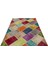 Iskece Bej Patchwork Etnik Modern Desenli Yün Hav Toz Vermez Leke Tutmayan Salon Yolluk Mutfak El Dokuma Halı 3