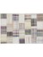 Bej Patchwork Etnik Modern Desenli Yün Hav Toz Vermez Leke Tutmayan Salon Yolluk Mutfak El Dokuma Halı 1