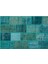 Turkuaz Patchwork Yün Modern Desenli Yün Hav Toz Vermez Leke Tutmayan Salon Yolluk Mutfak El Dokuma Halı 1