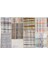 Bej Patchwork Etnik Modern Desenli Yün Hav Toz Vermez Leke Tutmayan Salon Yolluk Mutfak El Dokuma Halı 2