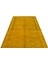 Sarı Çerçeveli Yün Modern Desenli Yün Hav Toz Vermez Leke Tutmayan Salon Yolluk Mutfak El Dokuma Halı 3