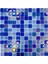 Havuz, Banyo, Sauna, Spa, Iç , Dış, Zemin, Duvar, Kaplama ve Dekorasyon Uygulamalarında Tüm Yüzeyler Için, 25X25MM. Lüster Blue, 31.5X31.5CM. Fileli Cam Mozaik. ( 10FILEKARO=1 M2 ) 1