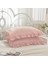 Yüzde Yüz Pamuklu Lilak Pembe Fırfırlı Iki Adet 50X70 Yastık Kılıfı Seti 3