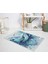 Banyo Halısı Dijital Baskılı Banyo Paspası 50X80 Polyester Kaymaz Tabanlı Duş Paspası Whale 1