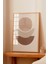 Ahşap Çerçeveli Tablo, Bej Renkli Modern Formlar Abstrakt Çizim, Salon Dekoru Poster No: 107958 2
