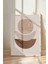 Beyaz Çerçeveli Tablo, Bej Renkli Modern Formlar Abstrakt Çizim, Salon Dekoru Poster No: 107958 3