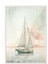 Beyaz Çerçeveli Tablo, Yelkenli Tekne Pastel Tonlarda, Yatak Odası Dekoru Poster No: 108079 1