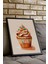Siyah Çerçeveli Tablo, Cupcake Illüstrasyonu – Renkli Tatlı, Mutfak Dekoru Poster No: 109426 5