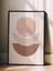 Siyah Çerçeveli Tablo, Bej Renkli Modern Formlar Abstrakt Çizim, Salon Dekoru Poster No: 107958 2