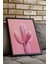 Siyah Çerçeveli Tablo, Pembe Kaktüs Minimal Çizim, Yatak Odası Dekoru Poster No: 109393 5