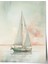 Çerçevesiz Poster, Yelkenli Tekne Pastel Tonlarda, Yatak Odası Dekoru Poster No: 108079 1