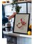 Siyah Çerçeveli Tablo, Elma Parçası Minimalist Çizim, Mutfak Dekoru Poster No: 109542 3