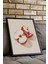 Siyah Çerçeveli Tablo, Elma Parçası Minimalist Çizim, Mutfak Dekoru Poster No: 109542 5