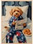 Ahşap Çerçeveli Tablo, Ceketli Köpek Illüstrasyonu, Genç Odası Dekoru Poster No: 109697 1