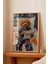 Ahşap Çerçeveli Tablo, Ceketli Köpek Illüstrasyonu, Genç Odası Dekoru Poster No: 109697 2
