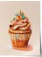 Çerçevesiz Poster, Cupcake Illüstrasyonu – Renkli Tatlı, Mutfak Dekoru Poster No: 109426 1
