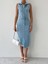 Meldia Jean Sıfır Kollu Elbise M-Mavi̇ 2